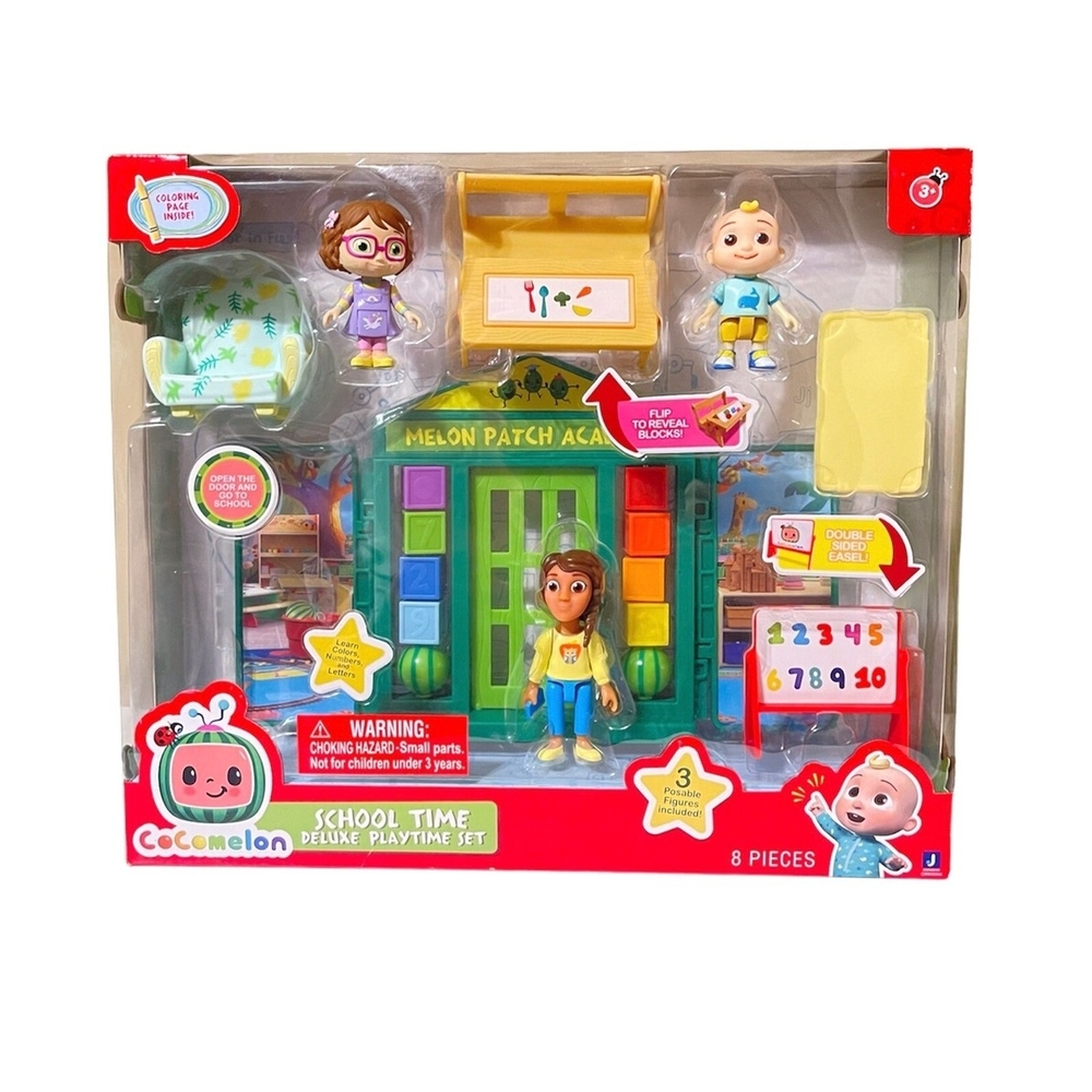 CoComelon School Time Deluxe Playtime Set w/ Figures & Accessories  8 Pieces NIB